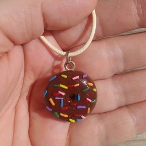 Polymer Clay Donut Necklace